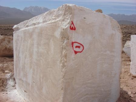 White Travertine Block